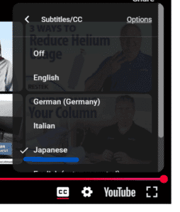 VIDEO SUBTITLES JAPANESE ２