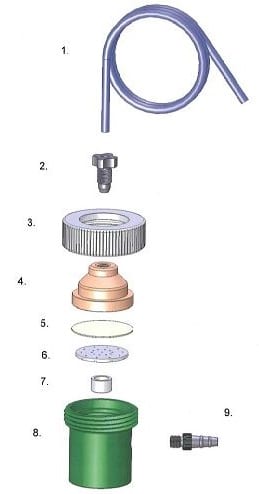 What can I use to filter my mobile phase? - hubcap-filter-labelled-final