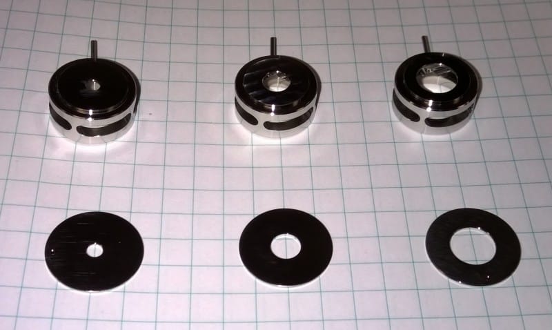 Figure 2 - Extractor lenses on the top and draw out plates on the bottom
