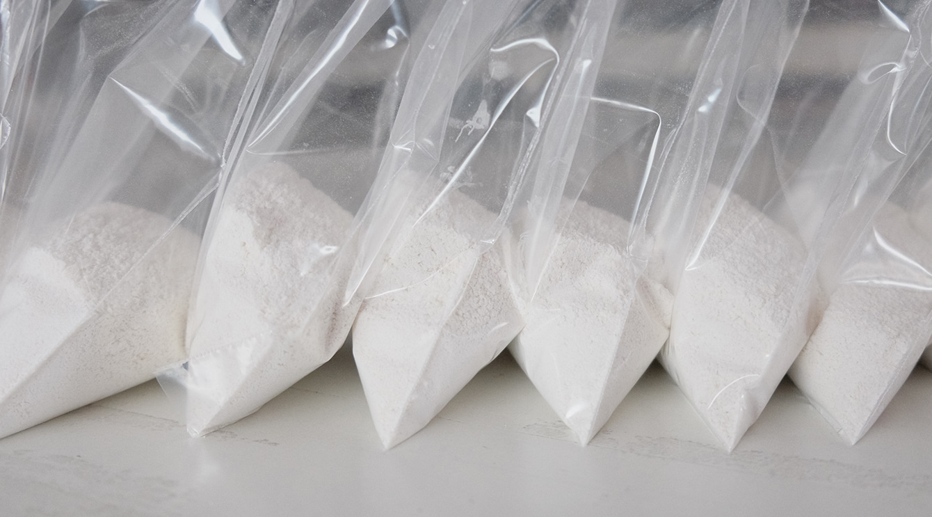 drug powder in bags