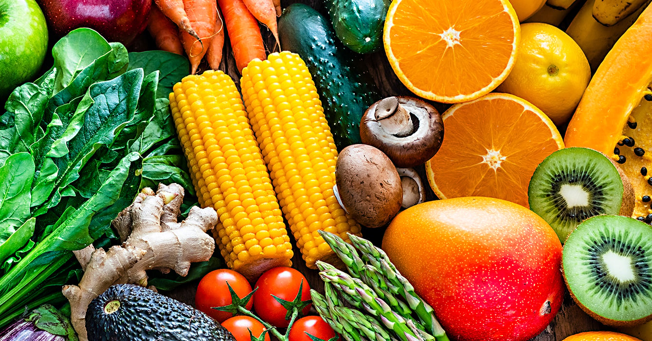variety of fruits and vegetables
