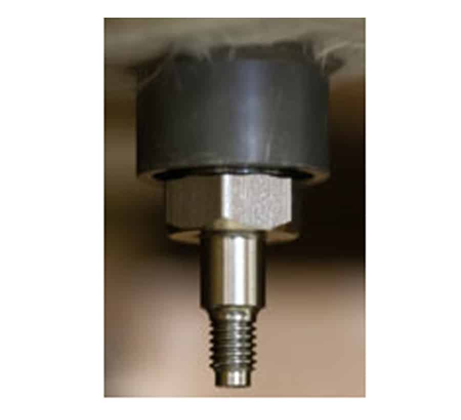 Adaptor fitting in inlet.