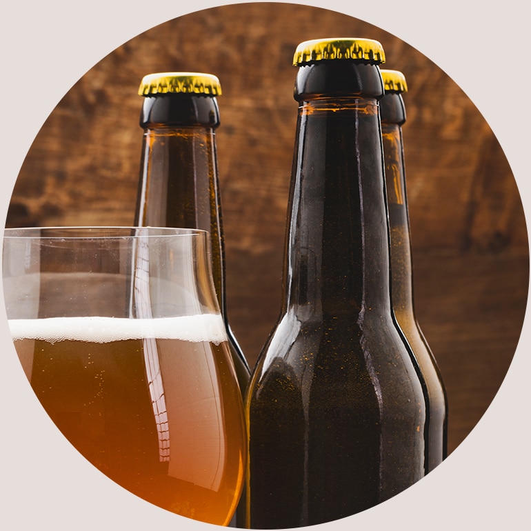 Alcoholic Beverage Analysis by GC - picture of beer bottles