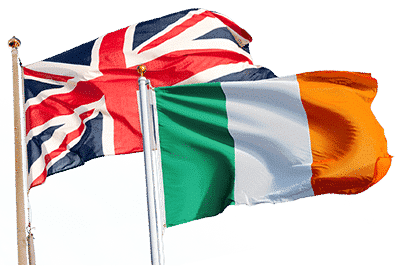 Flags of United Kingdom and Ireland