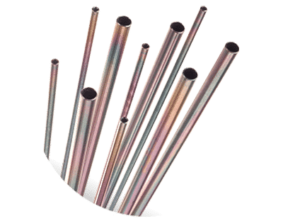 The rainbow effect visible on multiple Siltek-coated metal columns.