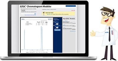 Pro EZGC software running on a computer beside a cartoon graphic of a character presenting the software.